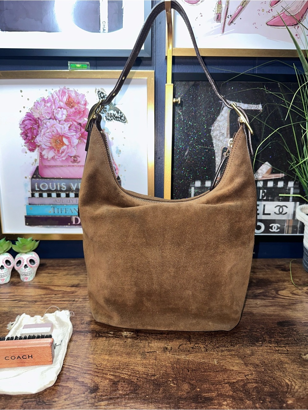 Coach Legacy Vintage Suede Hobo 9857 w/ Original Dustbag & Care Kit 2002